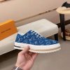 Denim Blue Louis Vuitton Monogram Trocadéro Richelieu Sneaker