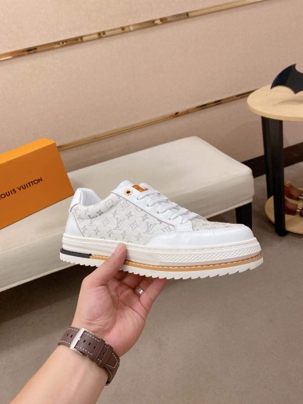 White Louis Vuitton Trocadero Richelieu Sneakers