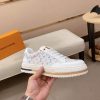 White Multicolor Louis Vuitton Monogram Trocadero Richelieu Sneakers