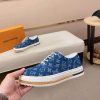 Denim Blue Louis Vuitton Monogram Trocadéro Richelieu Sneaker