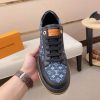 Navy Louis Vuitton Monogram Trocadero Richelieu Sneakers