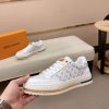 White Multicolor Louis Vuitton Monogram Trocadero Richelieu Sneakers