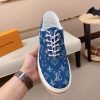 Denim Blue Louis Vuitton Monogram Trocadéro Richelieu Sneaker