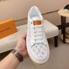 White Multicolor Louis Vuitton Monogram Trocadero Richelieu Sneakers