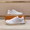 White Multicolor Louis Vuitton Monogram Trocadero Richelieu Sneakers