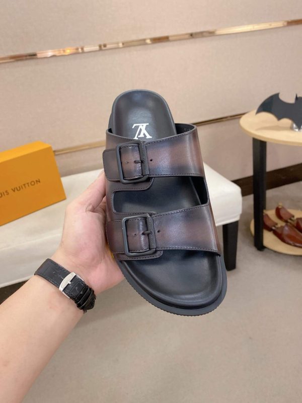 LV Venice Mule in Brown Smooth Leather