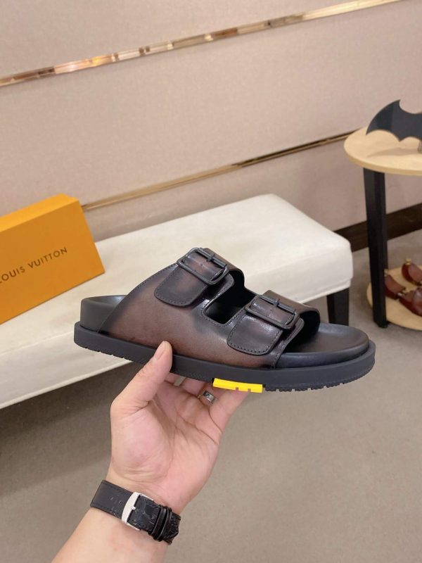 LV Venice Mule in Brown Smooth Leather