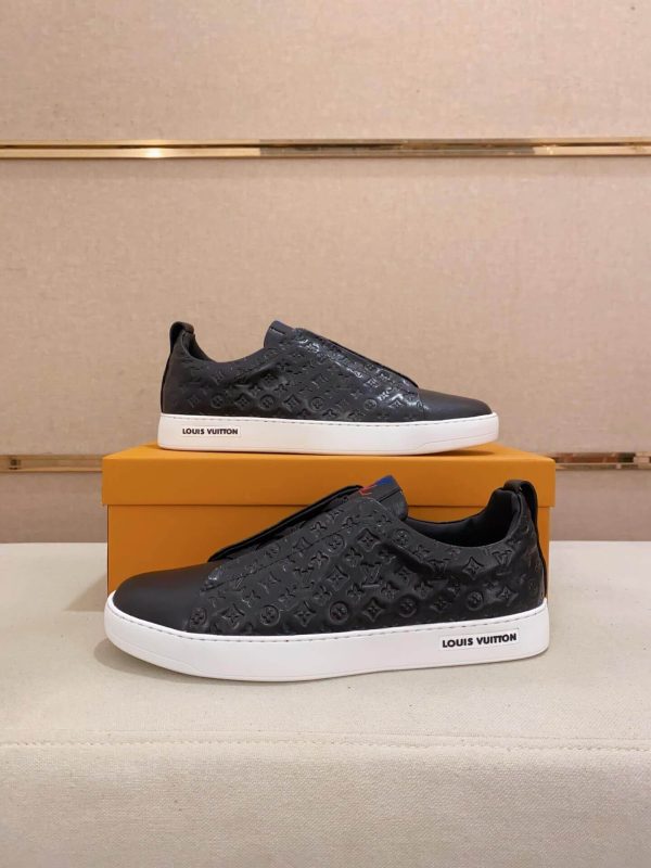 LouisVuittonmen_ssneaker_specificallyaslip-onstyle_5 LV Slip-On Sneakers in Black Monogram Embossed Leather