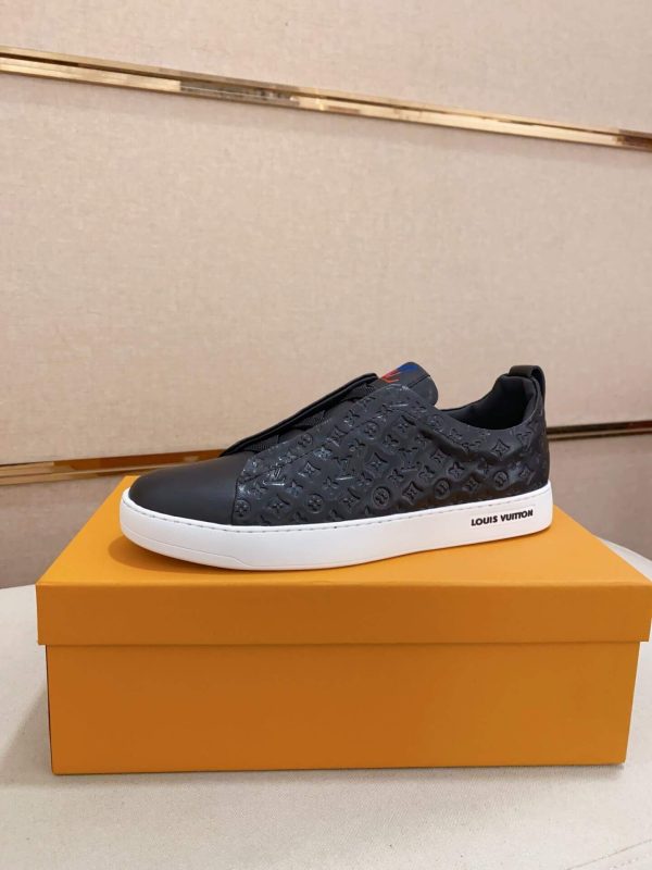 LouisVuittonmen_ssneaker_specificallyaslip-onstyle_7 LV Slip-On Sneakers in Black Monogram Embossed Leather
