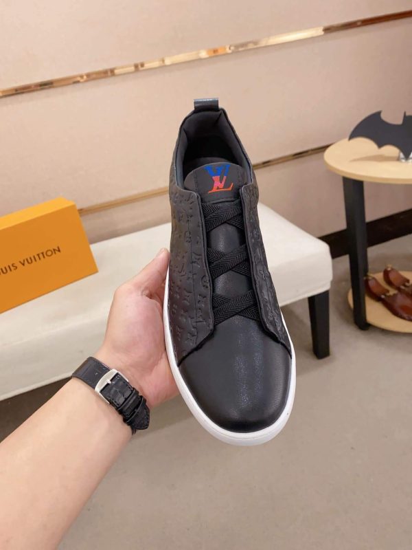 LouisVuittonmen_ssneaker_specificallyaslip-onstyle_8 LV Slip-On Sneakers in Black Monogram Embossed Leather
