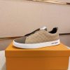 LouisVuittonmen_ssneakerinaslip-onstyle_4 LV Slip-On Sneakers in Beige Monogram Embossed Leather and Suede