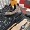 Louis Vuitton LV Trainer Sneaker in Black Monogram Denim and White Leather