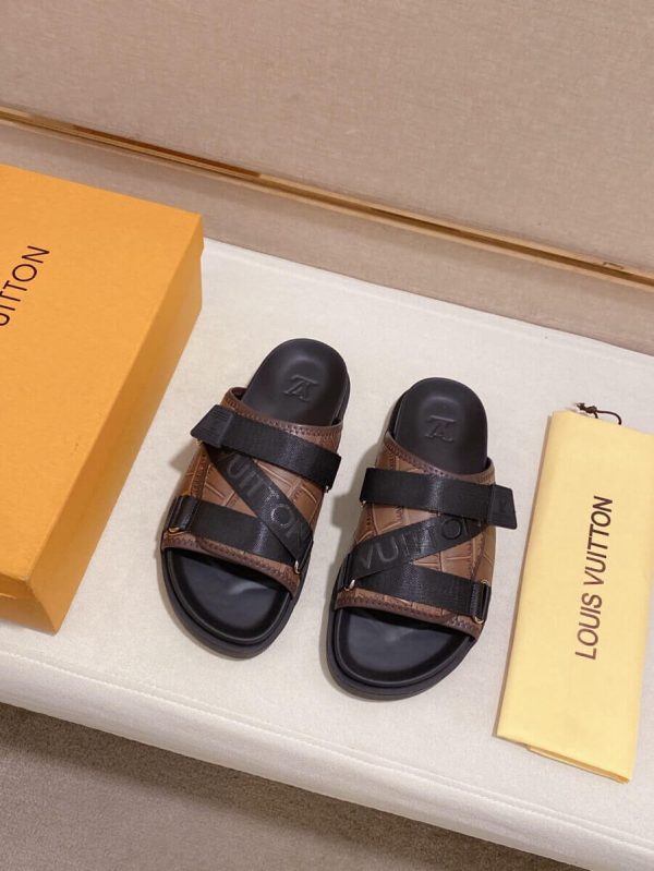 Louis Vuitton Honolulu Mules in Brown