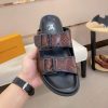 LV Venice Mule in Brown Monogram Embossed Leather