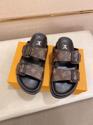 LV Venice Mule in Brown Monogram Canvas