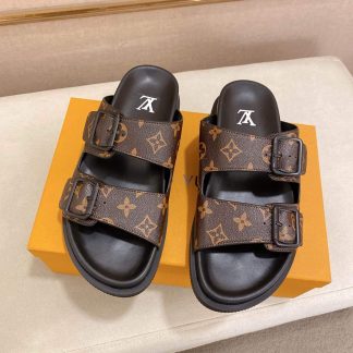 LV Venice Mule in Brown Monogram Canvas
