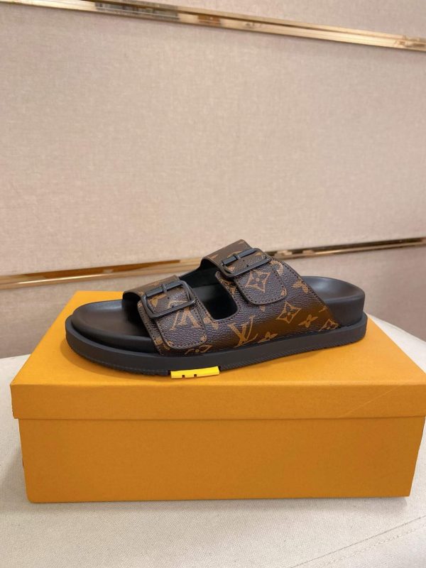 LV Venice Mule in Brown Monogram Canvas