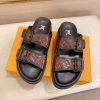 LV Venice Mule in Brown Monogram Embossed Leather