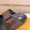 LV Venice Mule in Brown Monogram Embossed Leather
