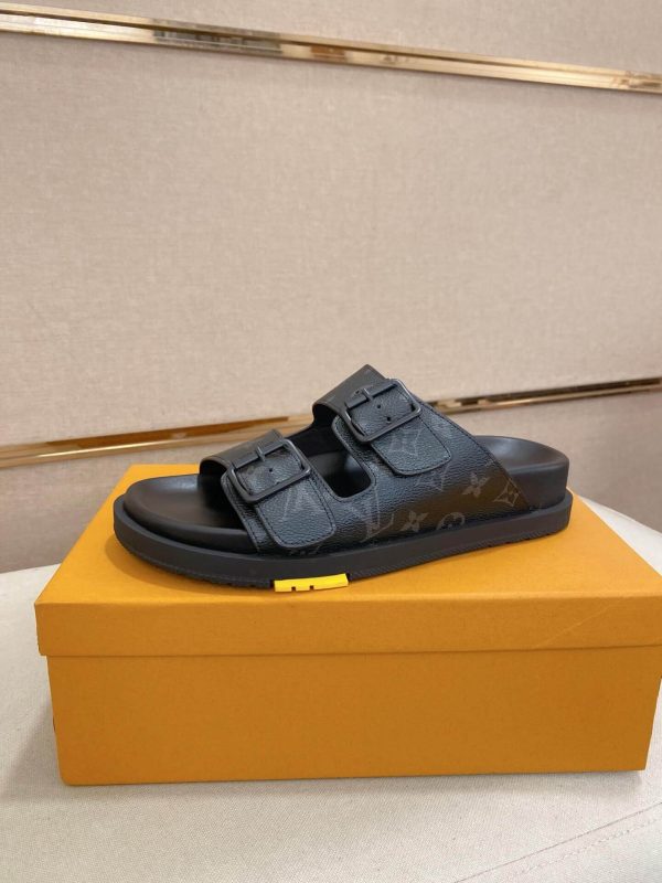 LV Venice Mule in Black Monogram Canvas