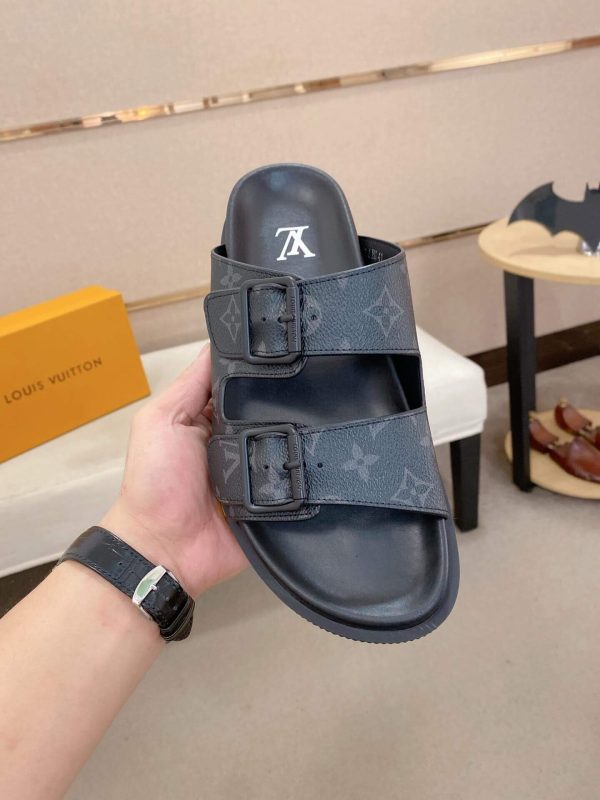 LV Venice Mule in Black Monogram Canvas