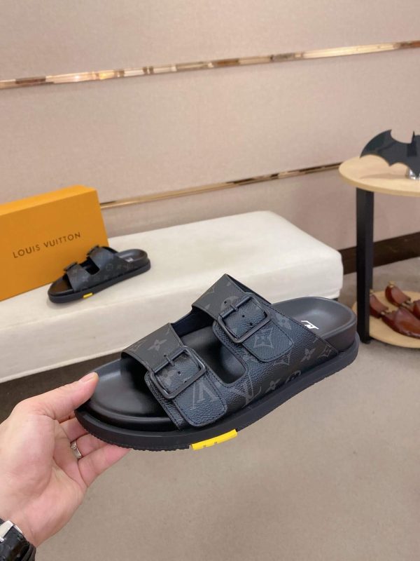 LV Venice Mule in Black Monogram Canvas