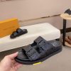 LouisVuittonslidesandals_featuringthebrand_ssignaturemonogrampatternonthestraps_4_9bb66a61-597c-45f7-ad2a-f095a0d331dd LV Venice Mule in Black Monogram Embossed Leather