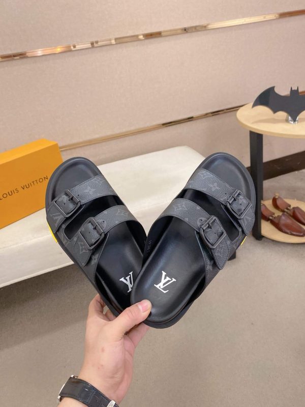 LV Venice Mule in Black Monogram Canvas