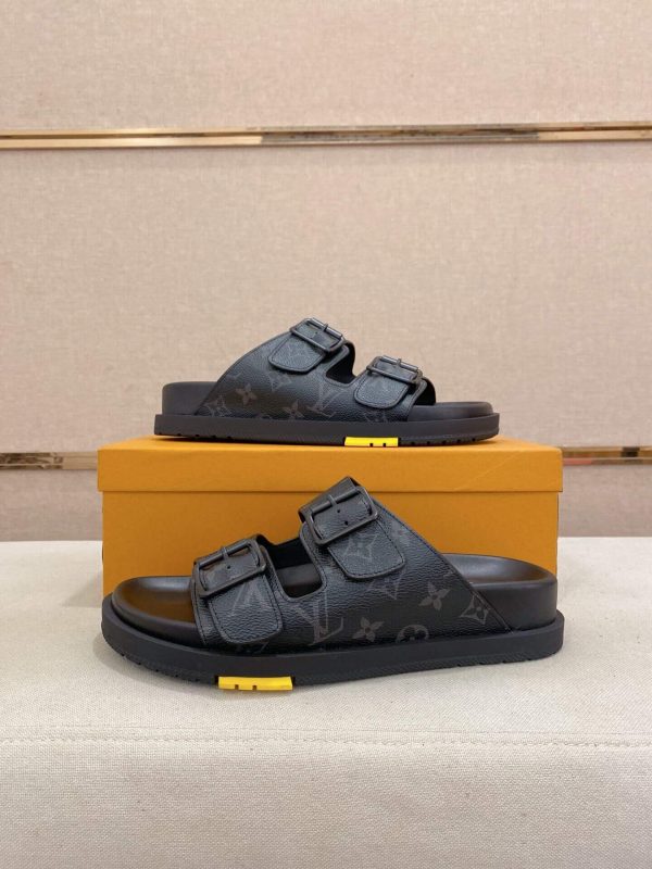 LV Venice Mule in Black Monogram Canvas