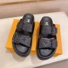 LouisVuittonslidesandals_featuringthebrand_ssignaturemonogrampatternonthestraps_8_ed47a843-ec2f-4017-bc41-e51bab81b8d1 LV Venice Mule in Black Monogram Embossed Leather
