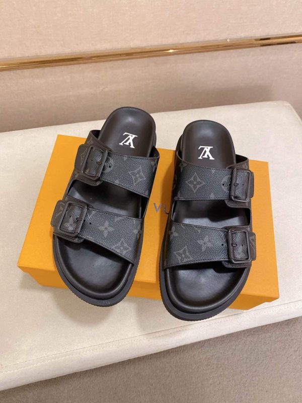 LV Venice Mule in Black Monogram Canvas