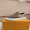 Louis Vuitton Brown Monogram Suede Slip-On Sneakers