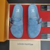Louis Vuitton LV Ille Slide in Blue Monogram Suede