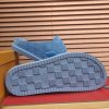 Louis Vuitton LV Ille Slide in Blue Monogram Suede