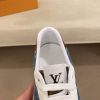 Louis Vuitton Blue Monogram Denim and White Leather Sneakers