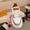 LV Beverly Hills Sneaker in Brown Monogram Denim and White Leather
