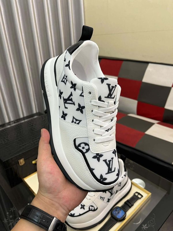 LV Run Away Trainers in Black and White Monogram Canvas