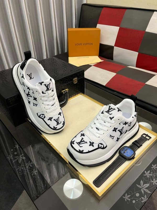 LV Run Away Trainers in Black and White Monogram Canvas
