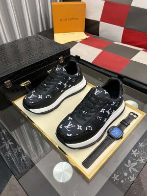 LV Run Away Trainers in Black Monogram Canvas
