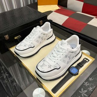 LV Run Away Trainers in White Monogram Canvas