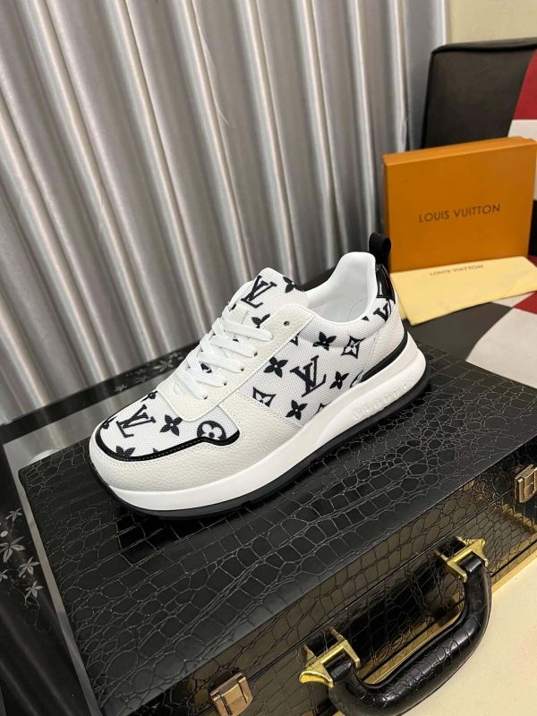 LV Run Away Trainers in Black and White Monogram Canvas