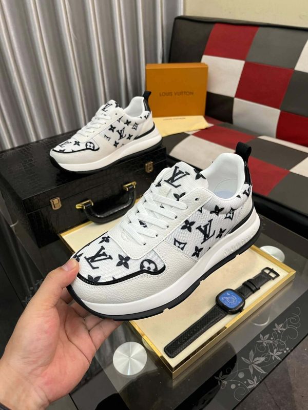LV Run Away Trainers in Black and White Monogram Canvas