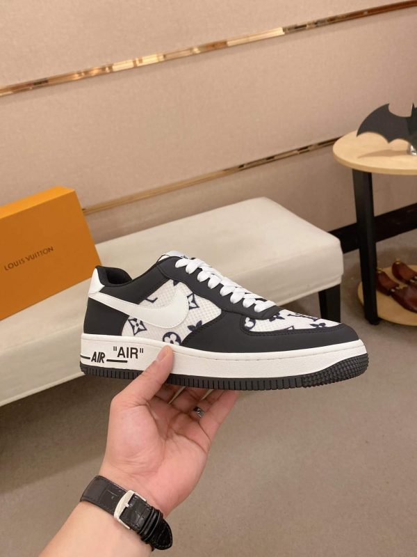 LV x Nike Air Force 1 Low Sneaker Black and White