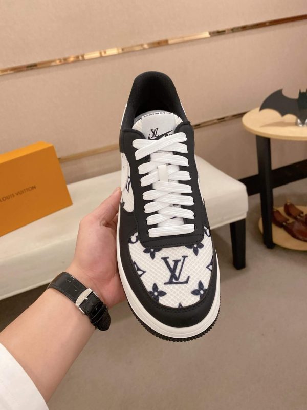 LV x Nike Air Force 1 Low Sneaker Black and White