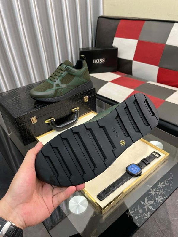 BOSS TTNM EVO Green Hybrid Trainers with Fishbone Sole