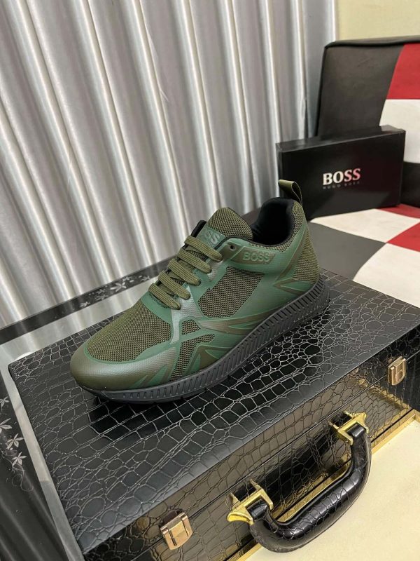 BOSS TTNM EVO Green Hybrid Trainers with Fishbone Sole