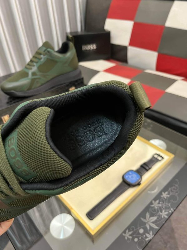 BOSS TTNM EVO Green Hybrid Trainers with Fishbone Sole