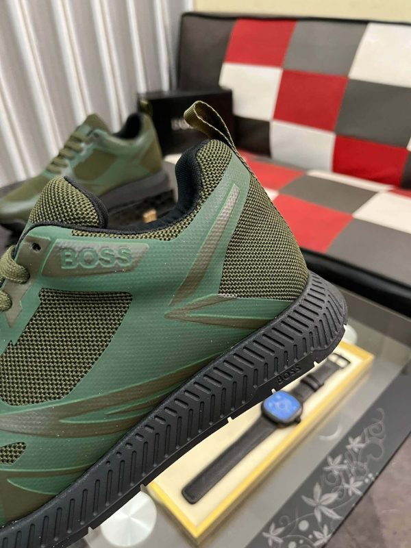 BOSS TTNM EVO Green Hybrid Trainers with Fishbone Sole