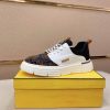 Brown & White Fendi Force FF Monogram canvas Sneakers