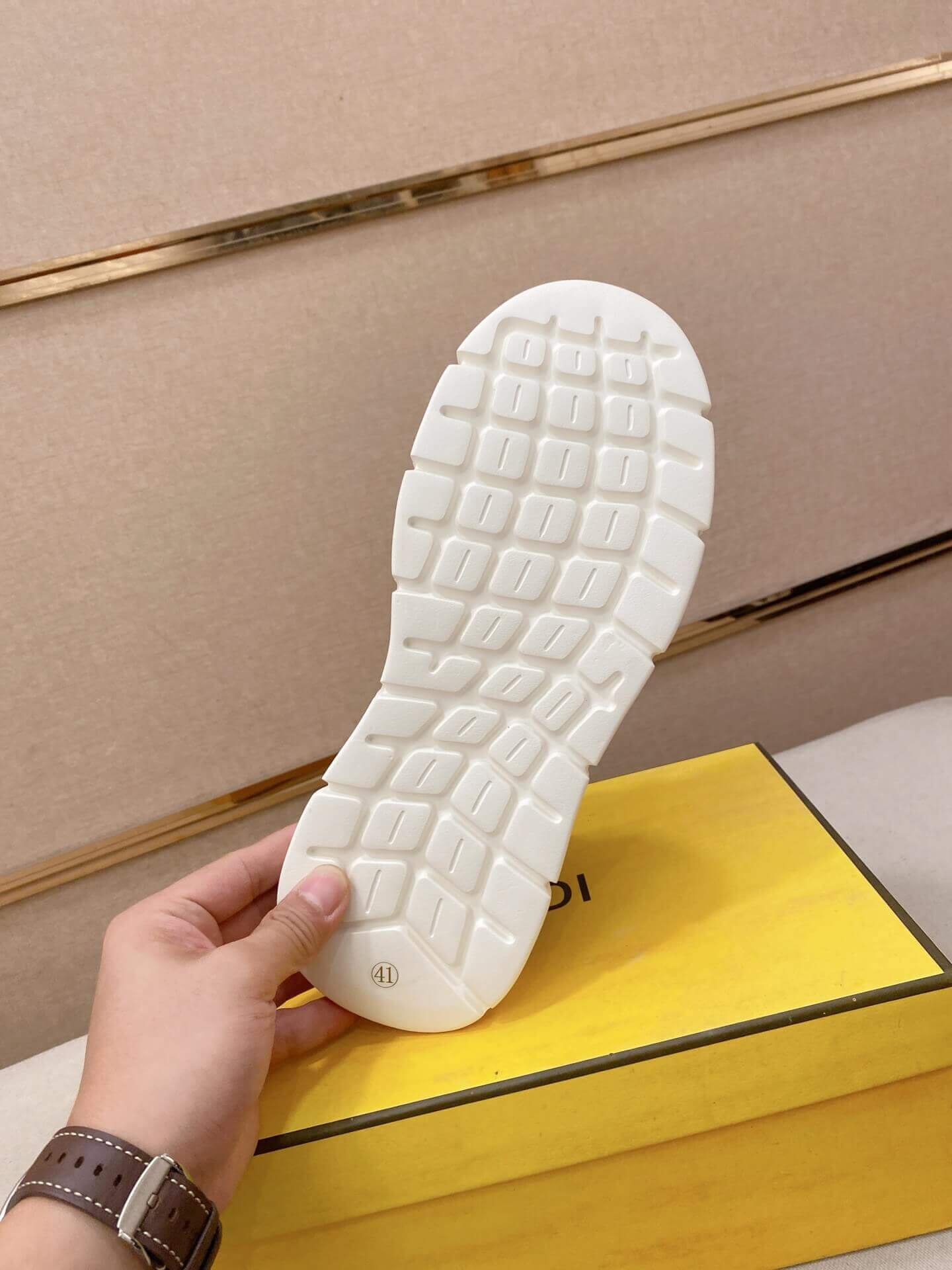 Brown & White Fendi Force FF Monogram canvas Sneakers 9 Brown & White Fendi Force FF Monogram canvas Sneakers - Image 9